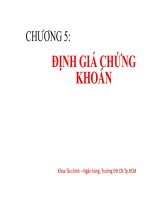 Bài giảng tài chính doanh nghiệp   chương 5  định giá chứng khoán (đh công nghiệp TP  HCM)