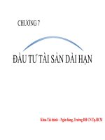 Bài giảng tài chính doanh nghiệp   chương 7  đầu tư tài sản dài hạn (đh công nghiệp TP  HCM)