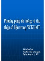 Bài giảng phương pháp nghiên cứu khoa học môi trường   chương 4  phương pháp đo lường và thu thập số liệu trong NCKHMT