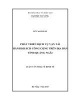 Luận văn thạc sĩ phát triển dịch vụ vận tải hành khách công cộng trên địa bàn, tỉnh quảng ngãi 