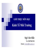 Bài giảng kinh tế môi trường  giới thiệu môn học kinh tế môi trường   ngô văn mẫn