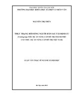 Thực trạng đời sống người dân sau tái định cư ( trường hợp tiểu dự án nâng cấp đô thị thành phố cần thơ   dự án nâng cấp đô thị việt nam) 