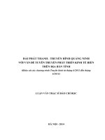 Luận văn thạc sĩ Đài phát thanh truyền hình quảng ninh với vấn đề tuyên tuyên truyền phát triển kinh tế biển trên địa bàn tỉnh