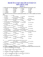 28 đề ôn LUYỆN vào lớp 10 môn TIẾNG ANH