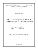 Pháp luật giải quyết tranh chấp lao động tập thể về lợi ích ở việt nam (TT)