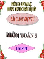 bài giảng toán lớp 5 các bài luyện tập