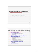 Bài giảng phương pháp nghiên cứu khoa học  thuyết minh đề tài nghiên cứu