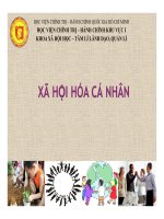 Bài giảng xã hội hóa cá nhân