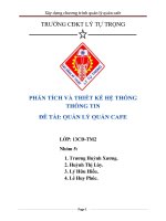 Xây dựng chương trình quản lý quán cafe