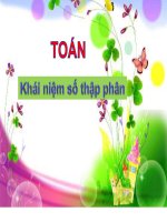 bài giảng toán lớp 5 khái niệm số thập phân