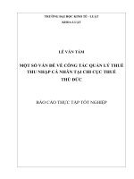 Luận văn về công tác quản lý thuế thu nhập cá nhân tại chi cục thuế thủ đức