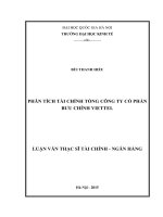 Phân tích tài chính tổng công ty cổ phần bưu chính viettel 