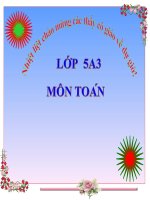 bài giảng toán lớp 5 tuần 27 quãng đường chủ yếu