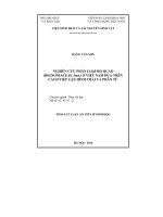 Nghiên cứu phân loại họ Quao ( Brignoiaceae Juss.) ở Việt Nam dựa trên cách tiếp cận hình thái và phân tử