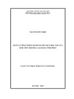 Quản lý hoạt động đánh giá kết quả học tập của sinh viên trường cao đẳng vĩnh phúc (luận văn được 9 8 điểm)