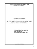 SKKN phương pháp và kĩ năng giải các bài toán cơ bản trong một phép lai 