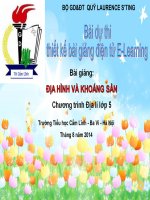 bài giảng địa lí lớp 5 địa hình và khoáng sản