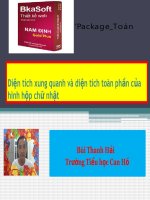 bài giảng toán lớp 5 diện tích xung quanh và diện tích toàn phần hình hộp chũ nhật