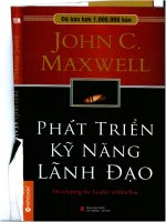 phát triển kỹ năng lãnh đạo john c maxwell