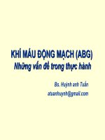 KHÍ MÁU ĐỘNG MẠCH (ABG)  Những vấn đề trong thực hành
