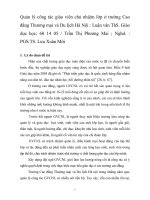 Quản lý công tác giáo viên chủ nhiệm lớp ở trường Cao đẳng Thương mại và Du lịch Hà Nội