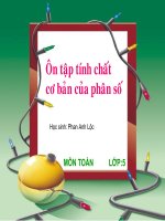 bài giảng toán lớp 5 ôn tập tính chất cơ bản của phân số