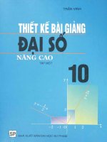 Thiết kế bài giảng đại số 10 nâng cao (tập 1)  phần 1