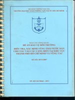 Điều tra, xác định vùng thải nước dằn cho tàu vào các cảng biển tại khu vực thành phố hồ chí minh và vũng tàu (bản full)