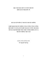 CHIẾN DỊCH TRUYỀN THÔNG TĂNG CƯỜNG TĂNG CƯỜNG HIỂU BIẾT về CHỦ QUYỀN BIỂN đảo đất nước CHO SINH VIÊN hà nội PHỐI hợp THỰC HIỆN với bộ THÔNG TIN và TRUYỀN THÔNG VIỆT NAM