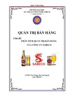 Đề tài nghiên cứu công tác bán hàng của SaBeCo