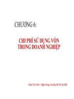Bài giảng tài chính doanh nghiệp   chương 6  chi phí sử dụng vốn trong doanh nghiệp (đh công nghiệp TP  HCM)