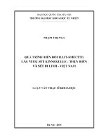 Quá trình biến đổi illit smectit lấy ví dụ sét kinnekulle   thụy điển và sét di linh   việt nam 