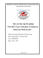 Báo cáo thực tập tốt nghiệp: “Tìm hiểu về quy trình phục vụ buồng tại khách sạn Melia hà nội.”