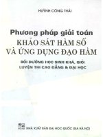 Phương pháp giải toán khảo sát hàm số và ứng dụng đạo hàm  NXB đại học quốc gia 2003 