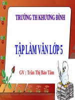bài giảng tập làm văn lớp 5 tuần 5 luyện tập báo cáo thống kê