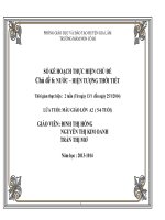 kế hoạch thực hiện chủ đề nước thời tiết 