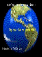 bài giảng tập đọc 5 tuần 4 bài ca về trái đất