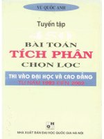 Tuyển tập 450 bài toán tích phân chọn lọc NXB đại học quốc gia 2003 