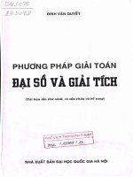 Phương pháp giải toán đại số và giải tích  NXB đại học quốc gia 2012 
