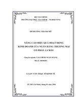 Nâng cao hiệu quả hoạt động kinh doanh của ngân hàng thương mại cổ phần á châu 