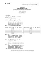 giáo án Lớp 3 tuần 2 năm học 2015 2016 theo mô hình trường học mới vnen Tuần 20   VNEN