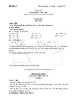 giáo án Lớp 3 tuần 2 năm học 2015 2016 theo mô hình trường học mới vnen Tuần 17   VNEN