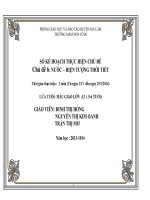 kế hoạch thực hiện chủ đề nước thời tiết 2 