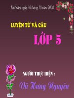 bài giảng luyện từ và câu lớp 5  từ nhiều nghĩa