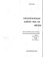 Tuyển tập đề thi thử đại học ba miền bắc trung  nam môn toán  NXB đại học sư phạm 2011 