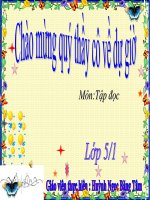 bài giảng tập đọc 5 tuần  5 những con sếu bằng  giấy