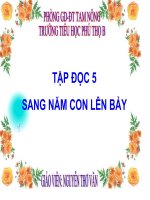 bài giảng tập đọc 5 tuần  sang năm con lên bảy