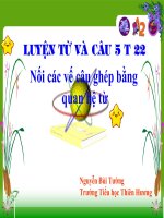 bài giảng luyện từ và câu lớp 5 nối các câu ghép bằng quan hệ từ