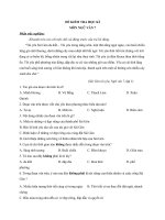 ĐỀ  KIỂM TRA HỌC KÌ MÔN NGỮ VĂN LỚP 7  ĐỀ SỐ 1