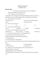 ĐỀ KIỂM TRA NGỮ VĂN LỚP 7 TRƯỜNG TRUNG HỌC CƠ SỞ CHU VĂN AN